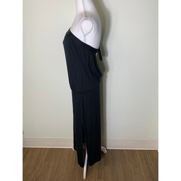 Trina Turk Black Knit Strapless Keyhole Back Blouson Maxi Dress Sz S - Picture 3 of 5